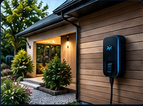 Home EV charger installed on a residential property